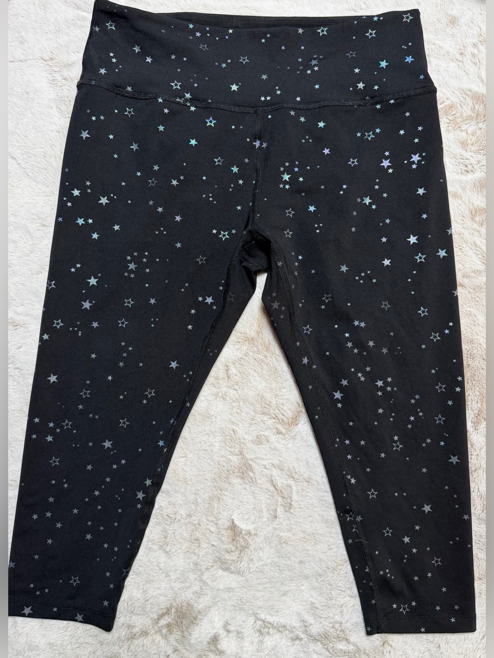 Beyond Yoga Black Star-Print Sports Bra and Leggings Set 1X - Picture 2 of 12